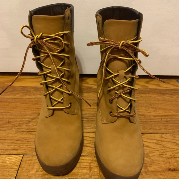 UEC - Timberland Glancy Nubuck Ortholite - Chunky Heeled Boots - Size: 9.5 - Picture 12 of 16